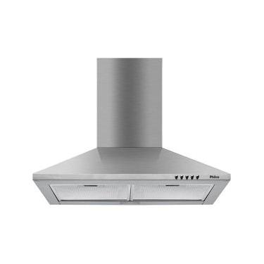 Imagem de Coifa Pirâmide de Parede Philco PCO62I 60cm Inox com Exaustor e Depurador LED 110V