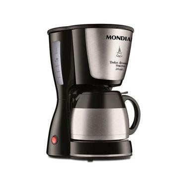 Imagem de Cafeteira Elétrica Mondial Dolce Arome C-33JT-24X Jarra de Vidro Preto Inox 220V 220