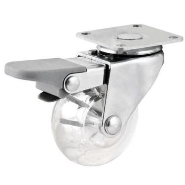 Imagem de Rodizio Giratorio C/freio 2" Pu Transparente Nove54