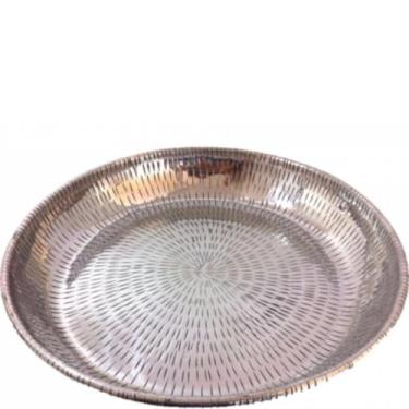 Imagem de Saladeira Redonda Aluminio  41x6cm Metal Flor
