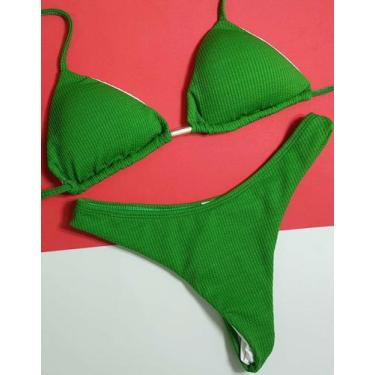 Imagem de Biquíni Cortininha Tradicional Canelado - Penelópe Joy, Verde, G