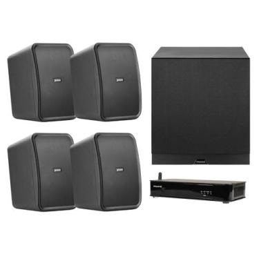 Imagem de Kit Sonorização Residencial Frahm Sala TV, Preto, FRAHM, 4 Peças