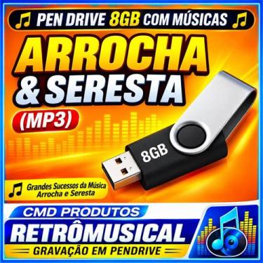 Imagem de Pen drive 8gb com Músicas = Arrocha e Serestas (Nacional) mp3 - Cmd pr