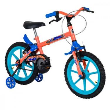 Imagem de Bicicleta Aro 16 TK3 Dino Track, Laranja, Azul