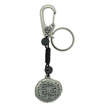 Imagem de Chaveiro Medalha Das Duas Cruzes Pedra Vulcânica