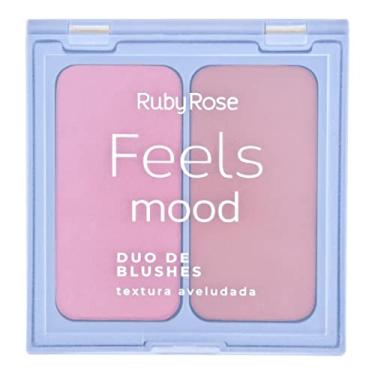 Imagem de Blush Ruby Rose Paleta Duo Maquiagem Feels Mood Textura Aveludada (COR 3 ROSY FLUSH + GINGER BREAD)