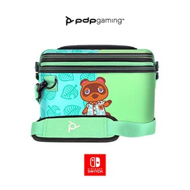 Imagem de Gaming Pull-N-Go Travel Case for Nintendo Switch or Nintendo Switch Lite: 2-in-1 with Built-in Console Stand, Removeable Straps & Interchangeable Dividers - Animal Crossing Tom Nook - Nintendo Switch