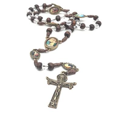 Imagem de Terço Mãe Rainha Imbuia Com Pai Nosso 6 Mm