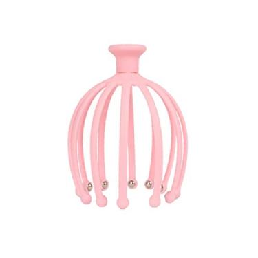 Imagem de Manual 12-Claws Head Massager Octopus Shaped Hair Scalp Massage Tools Two Colors Optional Elitzia ETHSF13 (Pink)
