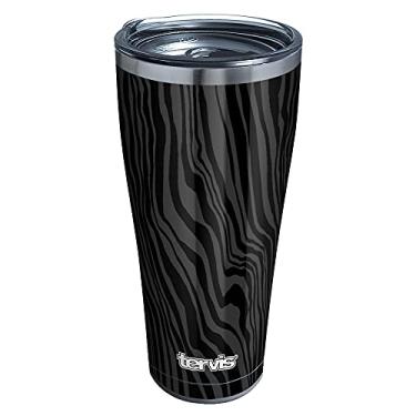 Imagem de Tervis Copo térmico Midnight Tiger com parede tripla mantém as bebidas frias e quentes, 890 ml Legacy, aço inoxidável