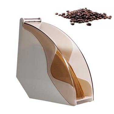 Imagem de filtro V60 | Armazenamento filtro café | filtro café, recipiente armazenamento papel com tampa à prova poeira Baodan