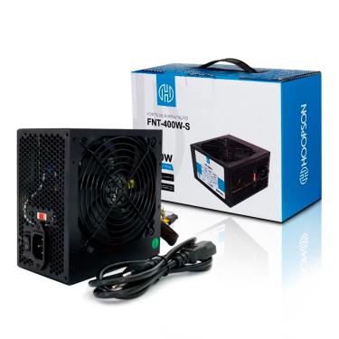 Imagem de Fonte 400w Real Bivolt Sata Atx 24 Pinos c/ Cabo FNT-400-S Hoopson