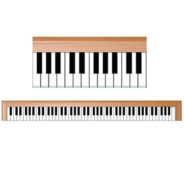Imagem de Hygloss Products Borda cortada para quadro de avisos – Design de piano – Decoração de sala de aula – 7,6 x 91,4 cm, pacote com 12