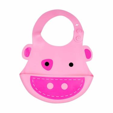 Imagem de Babador Silicone Porquinho Rosa