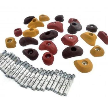 Imagem de Kit 22 Agarras Escalada Basic Tam Pmg Alvenaria Sortidos 4