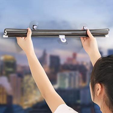 Imagem de Ventosa de PVC Cortina de Janela Blackout Persiana Térmica 45x125cm Retrátil para Varanda, Banheiro, Cozinha e Escritório e Carro