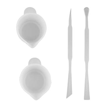 Imagem de SM SunniMix 4 pçs/conjunto de varetas de silicone para agitar + copos de distribuição de mistura ferramenta de resina epóxi