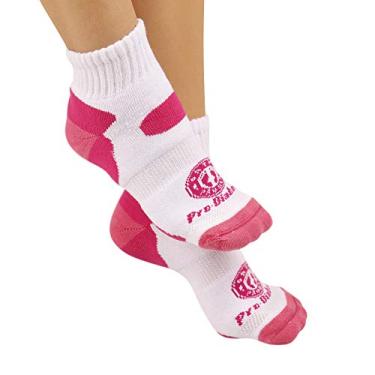 Imagem de Meia Ortopédica para Proteção Pro-Diabetic, Ortho Pauher, Branco/Rosa, Grande