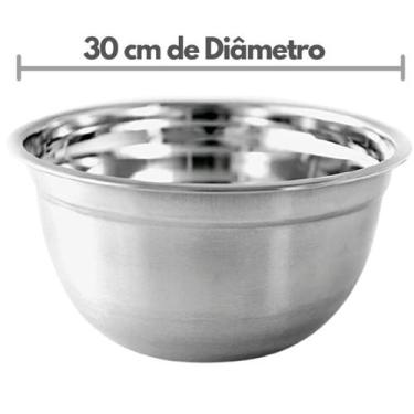 Imagem de Tigelas Bows Mixing 30cm 4,6L Bowl Aço Inox Kehome - Ke Home