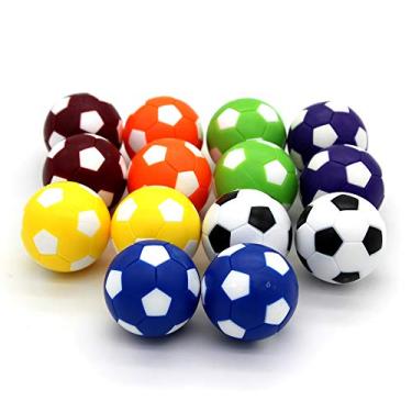 Imagem de Bolas de Foosball BQSPT de substituição para mesa, mini bolas de futebol coloridas de 36 mm oficiais – conjunto de 14 bolas de futebol (pacote com 14)