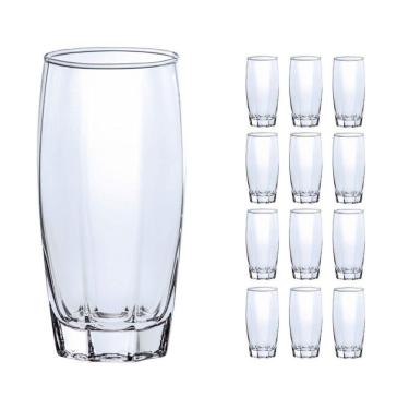 Imagem de Copo Vidro 370ml Florence Glamour kit com 12 Transparente