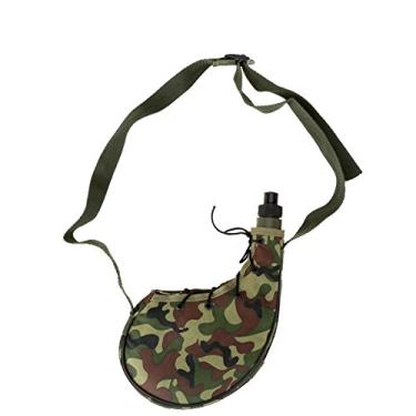 Imagem de LKXHarleya 800 ml Garrafa de Água Canteen Militar Exterior com Cinto e Capa Bolsa Tática Camuflada Garrafa de Água para Acampamento, Caminhadas, Escalada, 70 ml