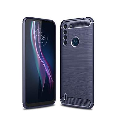 Imagem de For Motorola One Fusion Brushed Texture Carbon Fiber TPU Case