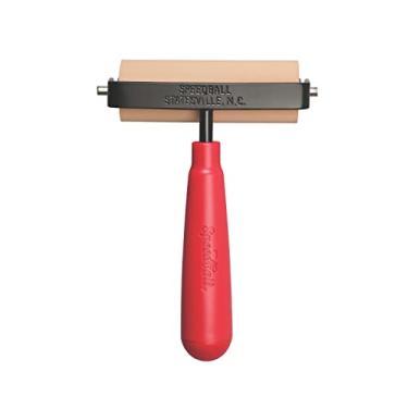 Imagem de (8.9cm) - Speedball Deluxe Soft Rubber Brayer - 40/42 Durometer Roller With Heavy Duty Steel Frame - 8.9cm