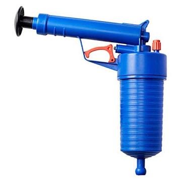 Imagem de Desentupidor de vaso sanitário, limpador de bomba de drenagem, removedor de entupimento manual com 4 cabeças substituíveis, bomba de limpeza de jato de ar de alta pressão para banheiro, cozinha, banheira, banheiro, ralo de piso