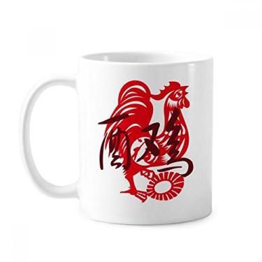 Imagem de Caneca de Ano Novo do Galo Animal China Zodíaco Cerâmica Copo de Café Porcelana Utensílios de Mesa