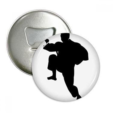 Imagem de Shaolin Kung Fu China Abridor de garrafas de arte marcial chinesa emblema de ímã de geladeira emblema multifuncional