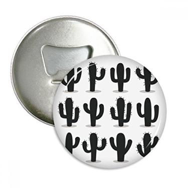 Imagem de Emblema multifuncional com estampa de cacto e suculentas e ímã de geladeira