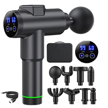 Imagem de Massagem Arma Profunda De Alta FrequêNcia Massagem Muscular Relaxamento Choque EléTrico Display Lcd 99 Engrenagem ProfissãO Arma FáScia