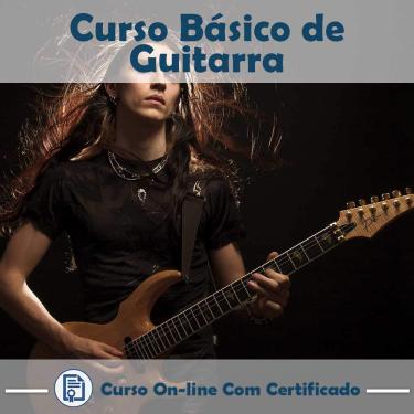Imagem de Curso online em videoaula de Guitarra - Básico com Certificado + 2 brindes