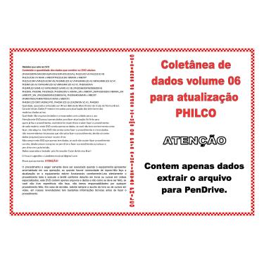 Imagem de DVD Coletânea de dados volume 06 para atualização PHILCO