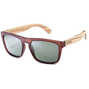 Imagem de Óculos de Sol Masculino HU WOOD Hastes de Madeira Design Artesanal com Proteção Lentes Polarizadas UV400