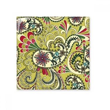 Imagem de Pavão flor pena padrão abstrato azulejo de cerâmica brilhante decalque de tijolo vitrificado pedra adornada