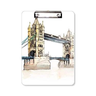 Imagem de London Bridge em Londres, Inglaterra, Prancheta para escrever A4