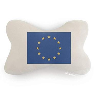 Imagem de DIYthinker Almofada para decoração de pescoço com bandeira nacional europeia e decoração de carro