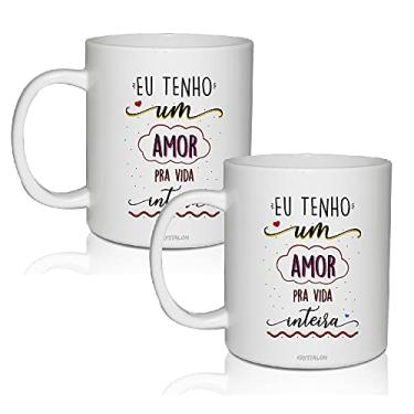 Imagem de Kit 2 Canecas Personalizadas Acrílico Eu Tenho um Amor - Para Dia dos Namorados