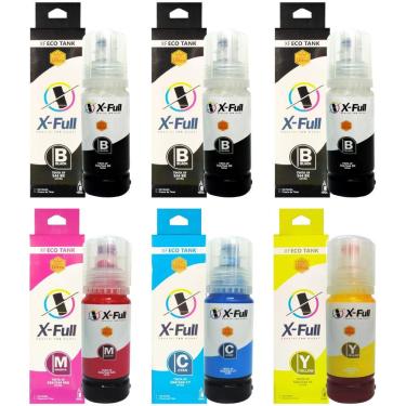 Imagem de Kit Refil Para Impressoras L3150 L3110 L3250 L3210 L5190 l1250 544 6 frascos