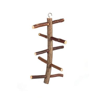 Imagem de Poleiro Para Pássaros Sluffs, Suporte Para Pássaros Com Galhos Secos, Gaiola Para Pássaros Papagaios, Suporte Para Brinquedos Pendurados Em Galhos De Atividades De Madeira Subindo Escadas
