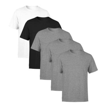 Imagem de Kit 5 Camisetas SSB Brand Masculina Lisa Premium-Masculino
