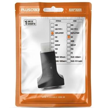 Imagem de PlusCable Adaptador de video DisplayPort macho para DVI femea ADP-DPDVI10BK