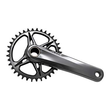 Imagem de SHIMANO XTR Hollowtech 2 11/12 Speed Mountain Bicicleta conjunto de manivela - FC-M9120-1, Stealth Gray, 175