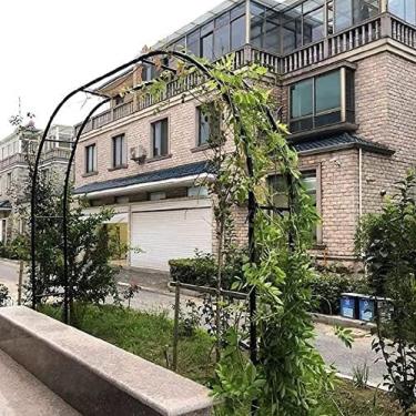 Imagem de Arbor De Arco De Jardim De Entrada Arbor De Pérgula De Metal, W180xh220cm W240xh220cm Treliça Tubular Forte Anti-ferrugem, Para Plantas Trepadeiras Decoração De Festa De Noiva,W2,4M*H2,2M,Striking