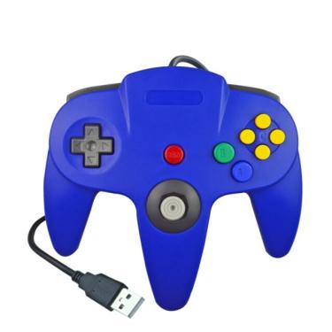 Imagem de Controlador N64 com fio USB Gamepad Joystick Joypad Game Pad