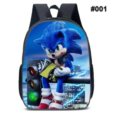 Imagem de Mochila Generic Student Style Anime Sonic Polyester Spandex