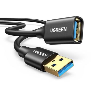 Imagem de UGREEN Extensor USB, cabo de extensão USB 3.0 macho para fêmea Cabo USB Transferência de dados de alta velocidade compatível com webcam, gamepad, teclado USB, mouse, unidade flash, disco rígi