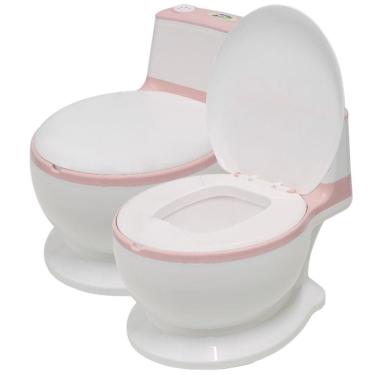 Imagem de Penico Privadinha Troninho Infantil Assento Redutor Som de Descarga Flush Rosa - Baby S...